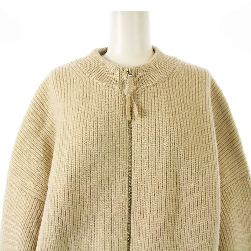 グッドグリーフ GOOD GRIEF! L'Appartement Knit Full Zipped Blouson ニットブルゾン ジャケット  ジップアップ ウール F ベージュ /KU - メルカリ