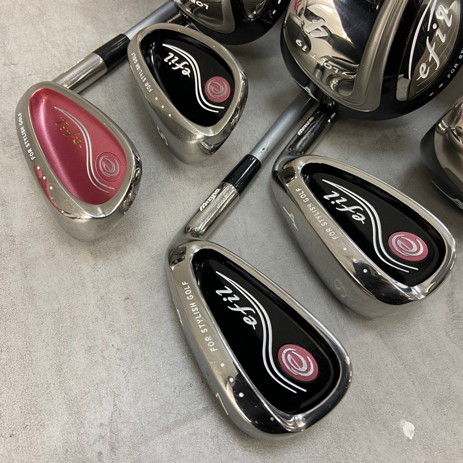 超本格派★レディースゴルフクラブセット　MIZUNO　エフィル EFIL クラブフルセット(9本セット) EFIL オリジナルカーボン