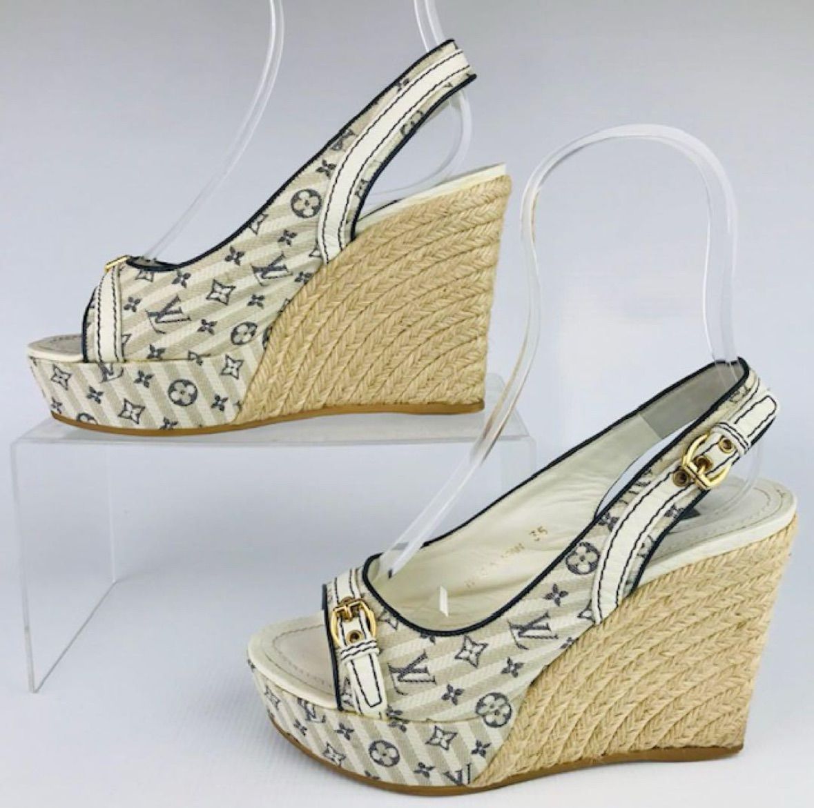 美品☆LOUIS VUITTON・ルイヴィトン レディース キャンバスレザー  