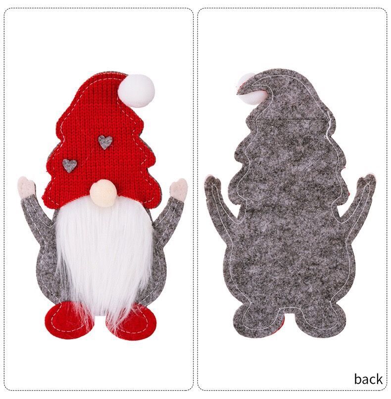 クリスマス サンタ 小人 カトラリーケース 3セット テーブル
