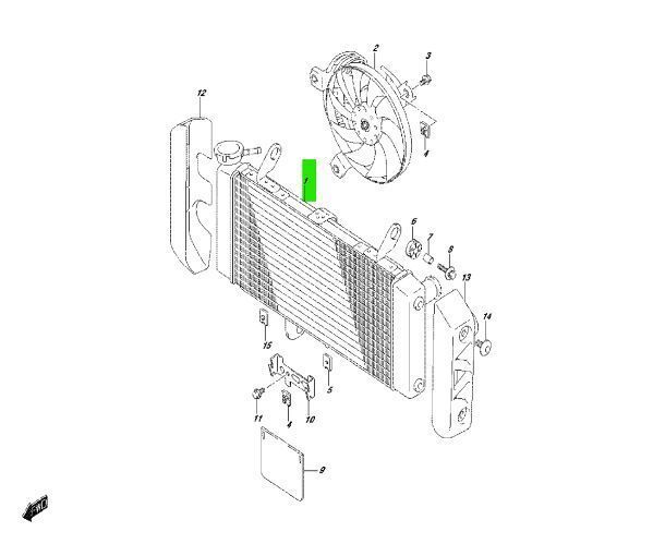スズキ SV650 ウォーターラジエター RADIATOR 17710-18K00-000 2017-2021 SUZUKI純正 Genuine JDM ♥ メーカー純正品