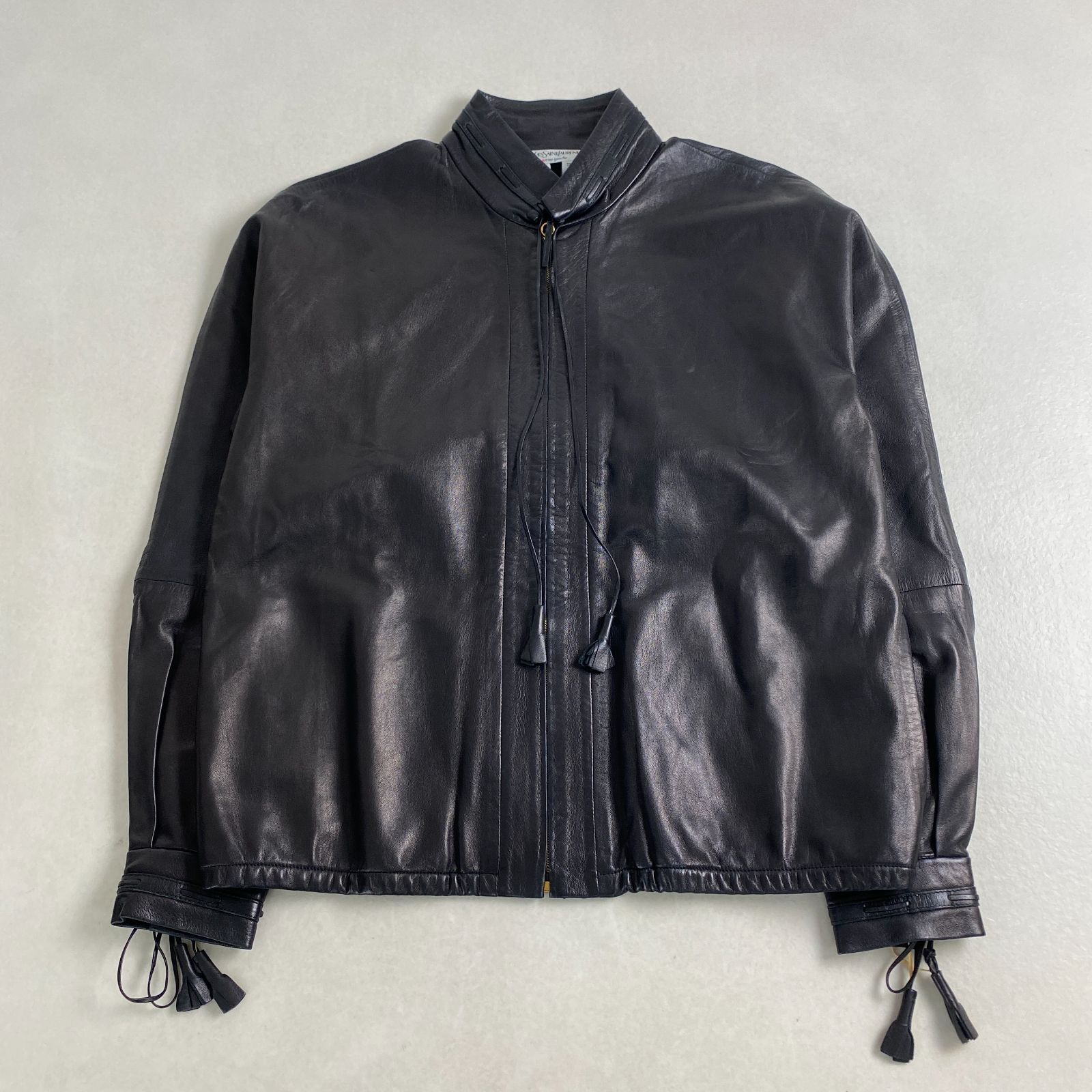 イヴサンローランリヴゴーシュ レザージャケット YSL Rive Gauche leather Jacket 42 made in italy L相当