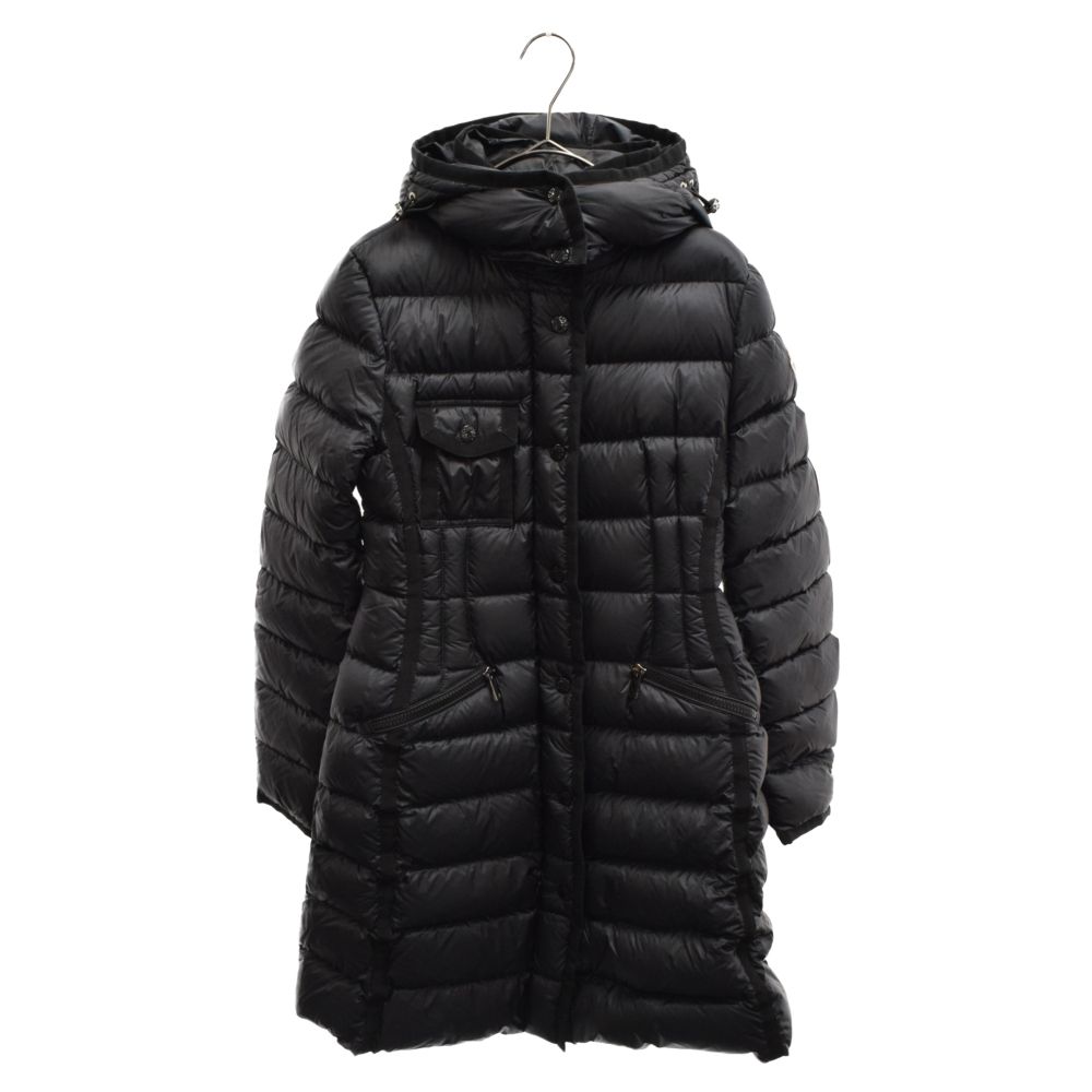 MONCLER (モンクレール) 21AW HERMINE GIUBBOTTO エルミンヌ ロゴワッペン付ジップアップダウンジャケット  G20931C51100 ブラック - メルカリ