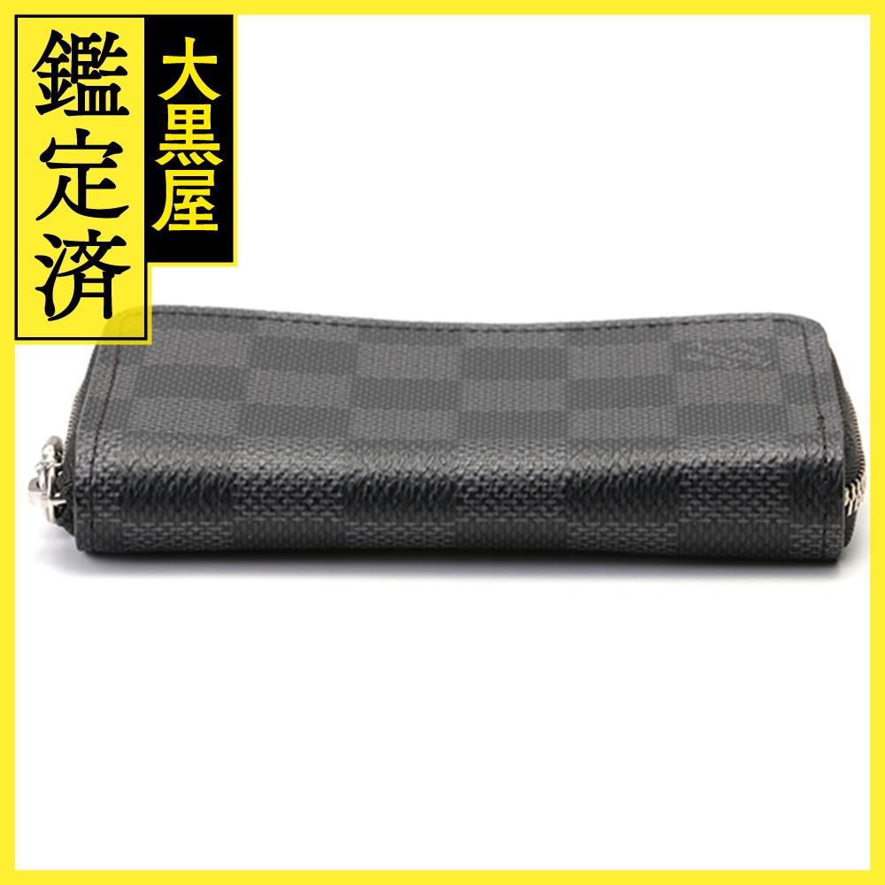 ルイ ヴィトン◎パース ダミエ グラフィット 現行 ラウンドファスナー 黒 ルイ ヴィトン コインパース ダミエ グラフィット 現行 ラウンド