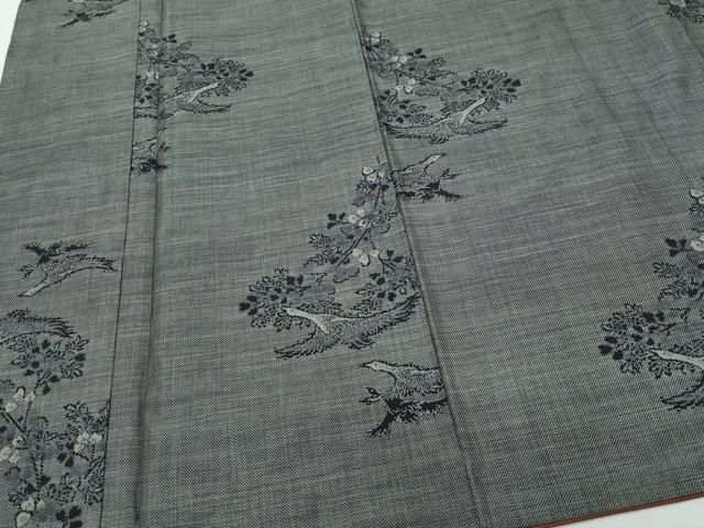 平和屋着物○本場大島紬 9マルキ 飛鳥草木文 正絹 逸品 CAAR8082vf