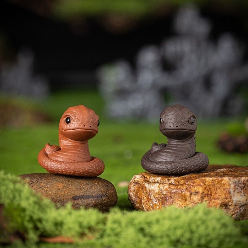 金属工芸品 美術工芸品 置物 オブジェ 巳 蛇 ヘビ 銅 風水 干支