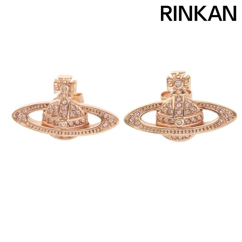 ヴィヴィアンウエストウッド MINI BAS RELIEF オーブラインストーンピアス レディース