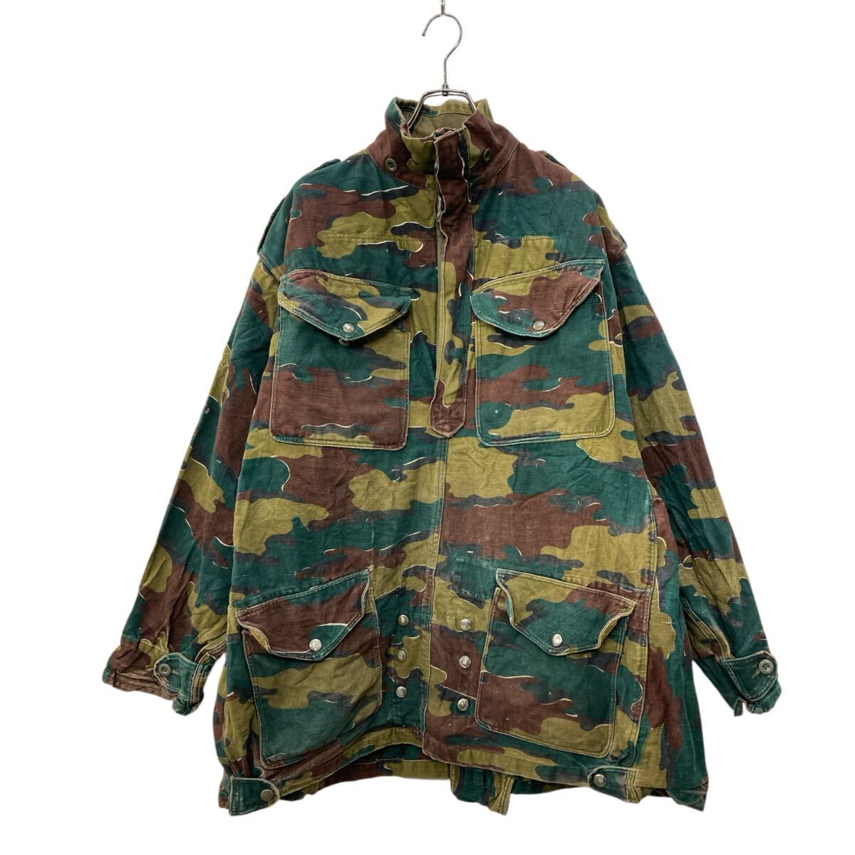 ユーロミリタリージャケット XLサイズ位 サイズ表記5 ベルギー軍 スモックジャケット ジグソー カーキ 古着卸 アメリカ仕入 t2503-3066
