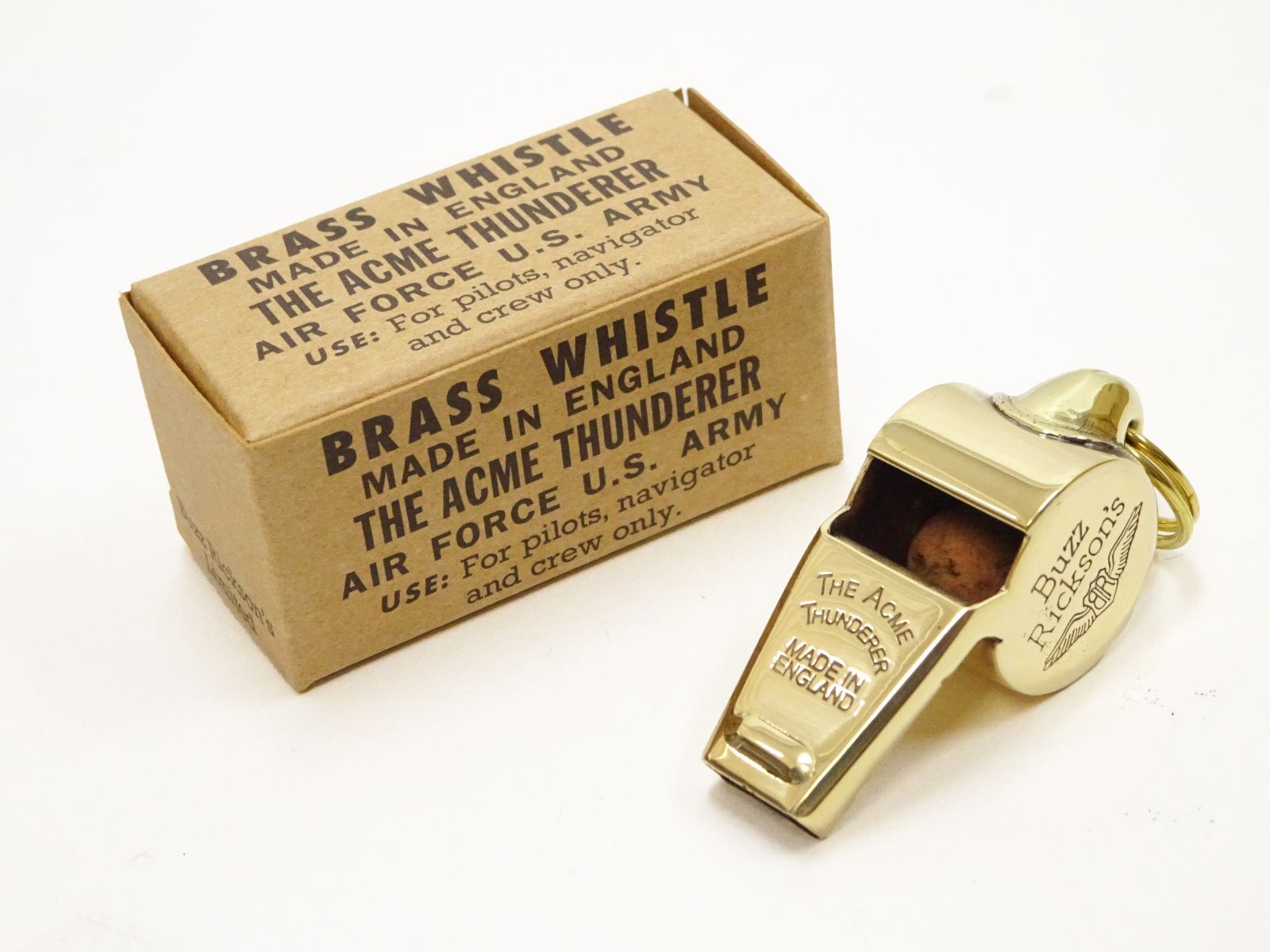 バズリクソンズ BUZZ RICKSON'S ACME(アクメ)社製 真鍮(しんちゅう・BRASS) ホイッスル 笛 警笛 BR02763 新品