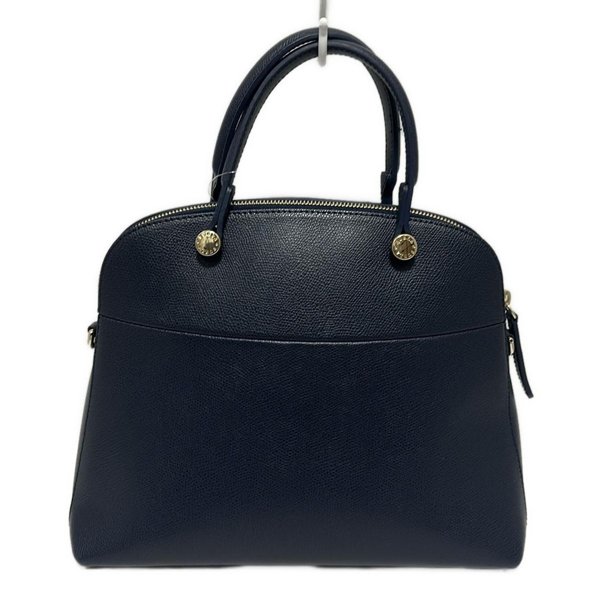 美品☆FURLA☆フルラ☆パイパー FURLA(フルラ) ハンドバッグ美品 パイパー ネイビー レザー