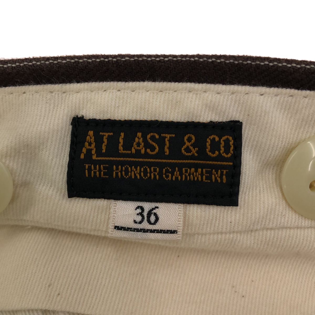 AT LAST&Co アットラスト STRIPE COTTON TROUSERS ストライプコットン