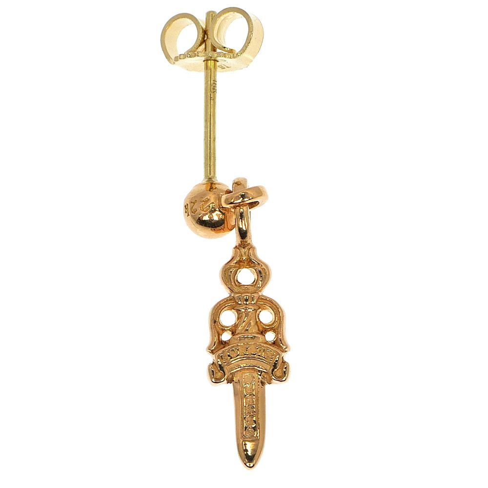 名東】クロムハーツ ピアス ドロップ スタックダガー 22K
