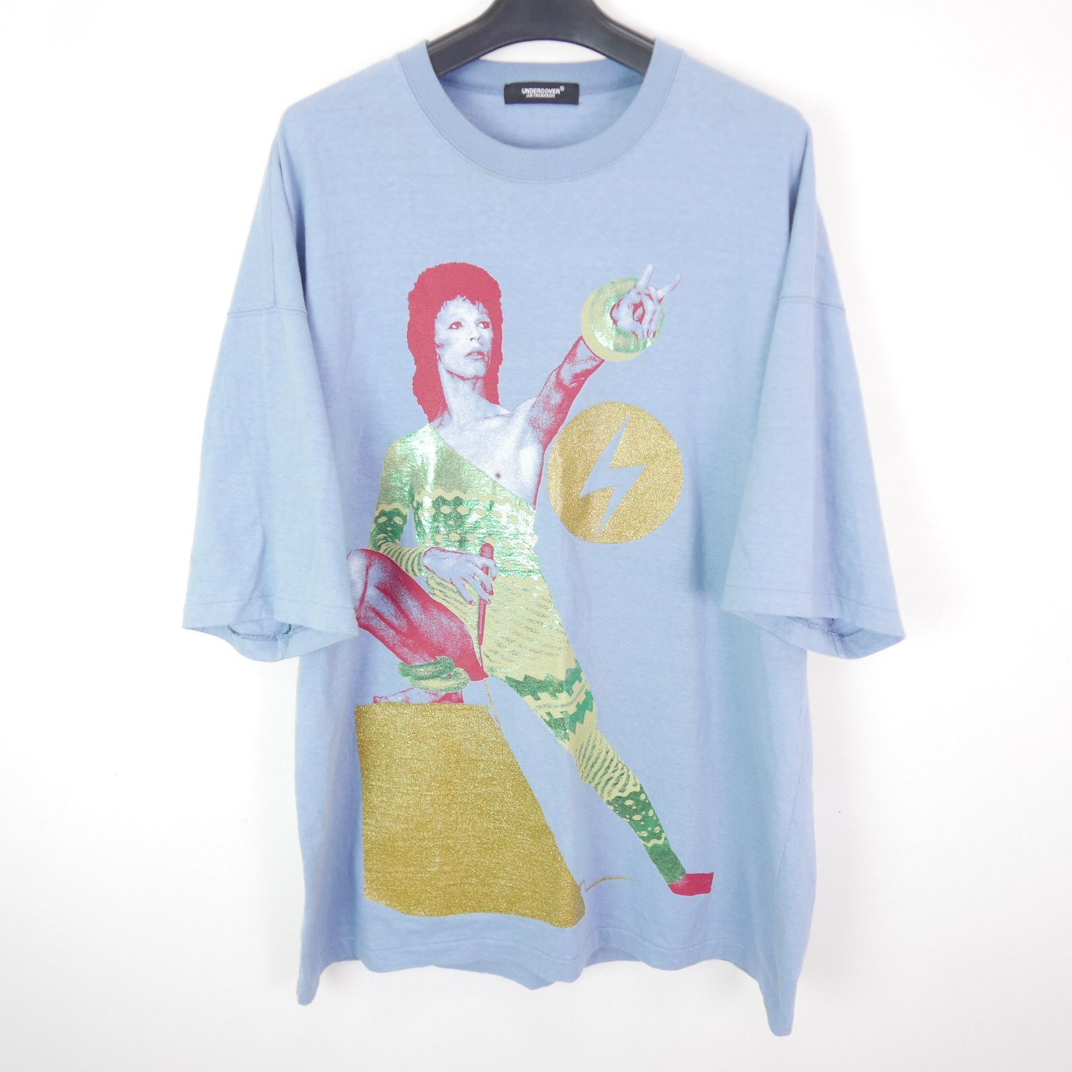 UNDERCOVER アンダーカバー David Bowie デヴィッド ボウイ ビックシルエット フリーサイズ 半袖Tシャツ BLUE F -  メルカリ