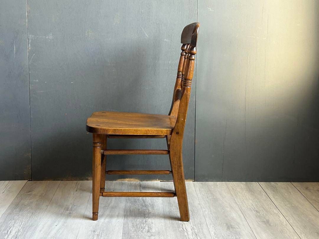 希少　アンティーク　シンプル　無垢材チェア　スポークチェア　ヴィンテージ　IZ 希少 アンティーク シンプル 無垢材チェア スポークチェア ヴィンテージ IZ