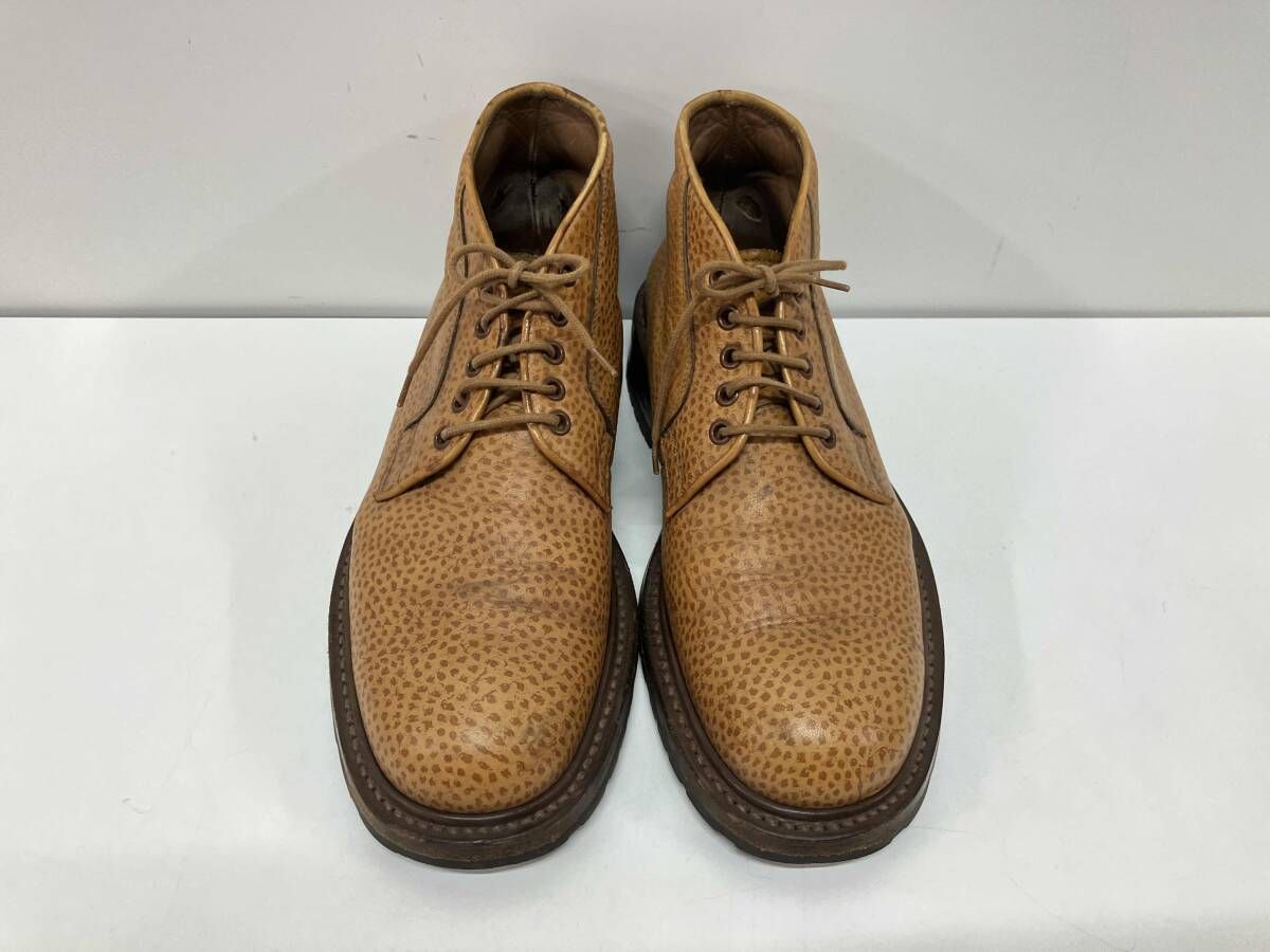 silvano mazza シルバノマッツァ オーストリッチ調 レースアップブーツ 97102 27.0cm ブラウン