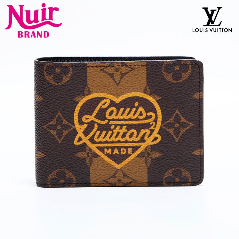 LOUIS VUITTON ルイ ヴィトン 二つ折り財布 モノグラム ストライプ ポルトフォイユ ミュルティプル NIGOコラボ