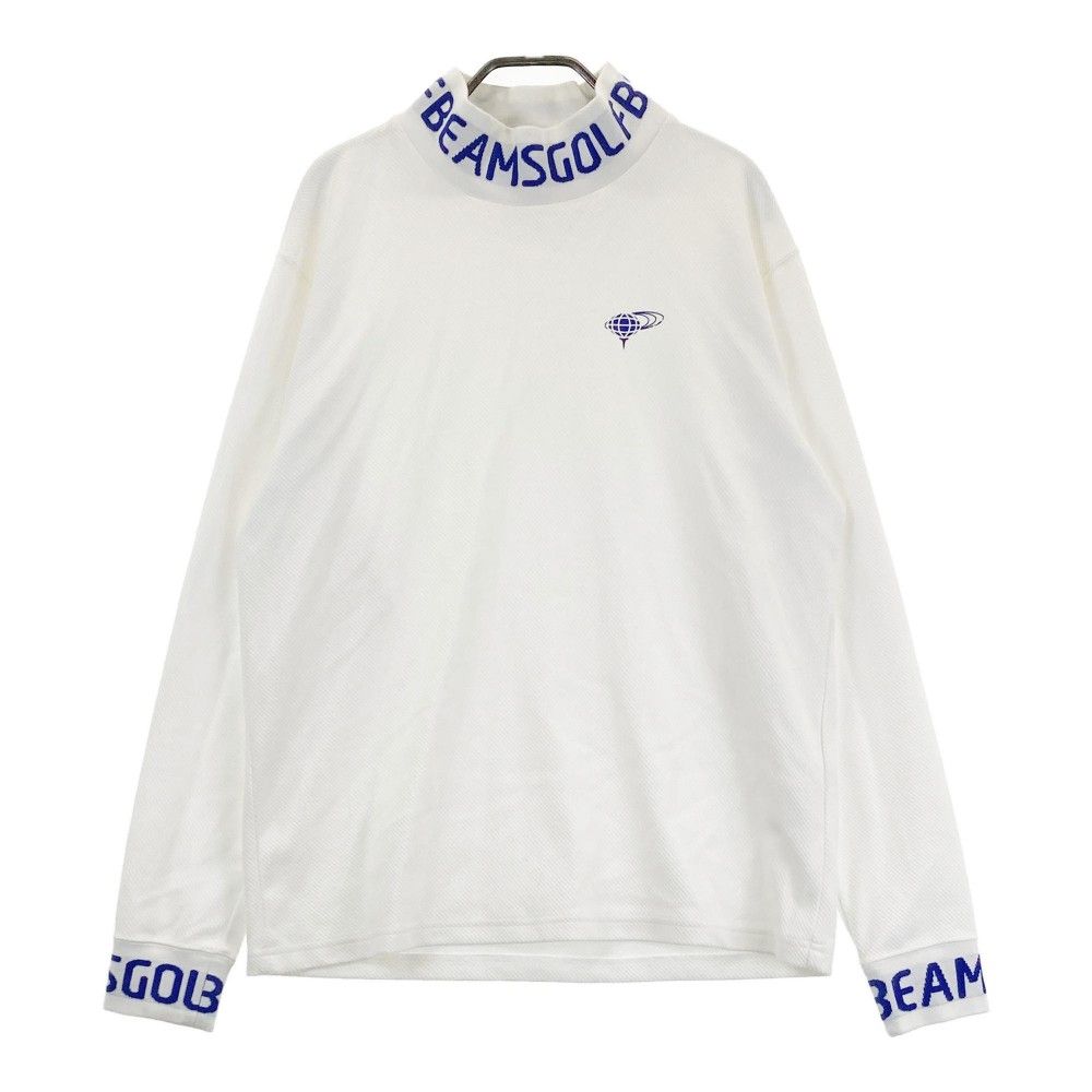 サイズ：L BEAMS GOLF ビームスゴルフ  長袖ハイネックTシャツ  ホワイト系 [240101466248] ゴルフウェア メンズ ストスト サイズ：L BEAMS GOLF ビームスゴルフ 長袖ハイネックTシャツ