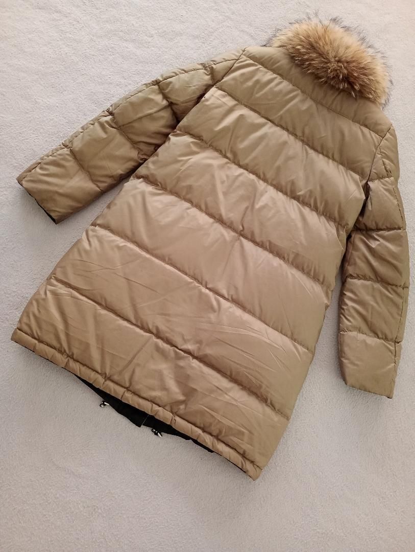 リバーシブル フォックスファー付きダウンコート