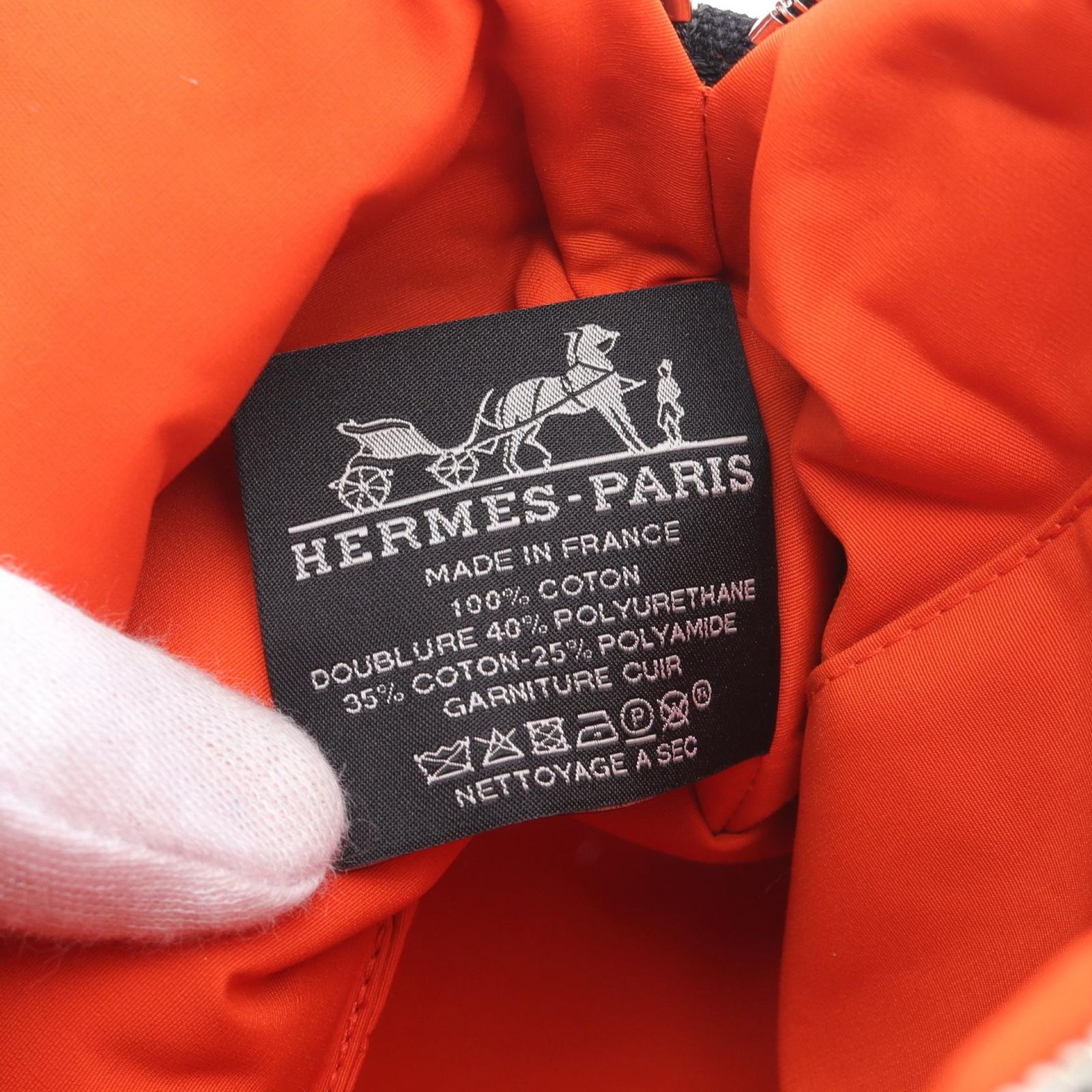 エルメス HERMES ポーチ ボリードMM 25 ブラック キャンバス