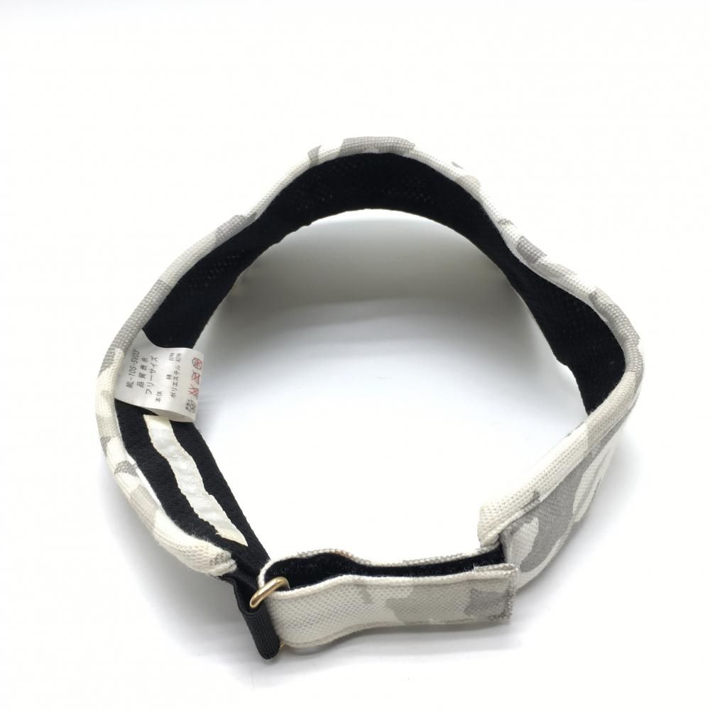 MARK&LONA ホワイトバイザー フリーサイズ MARK & LONA ゴルフバイザー