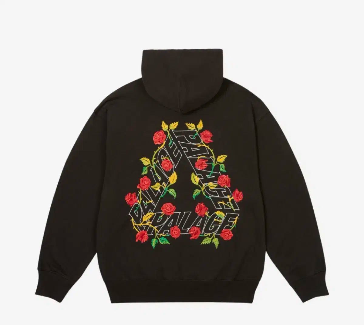PALACE(パレス) ローズ フード 黒 XL