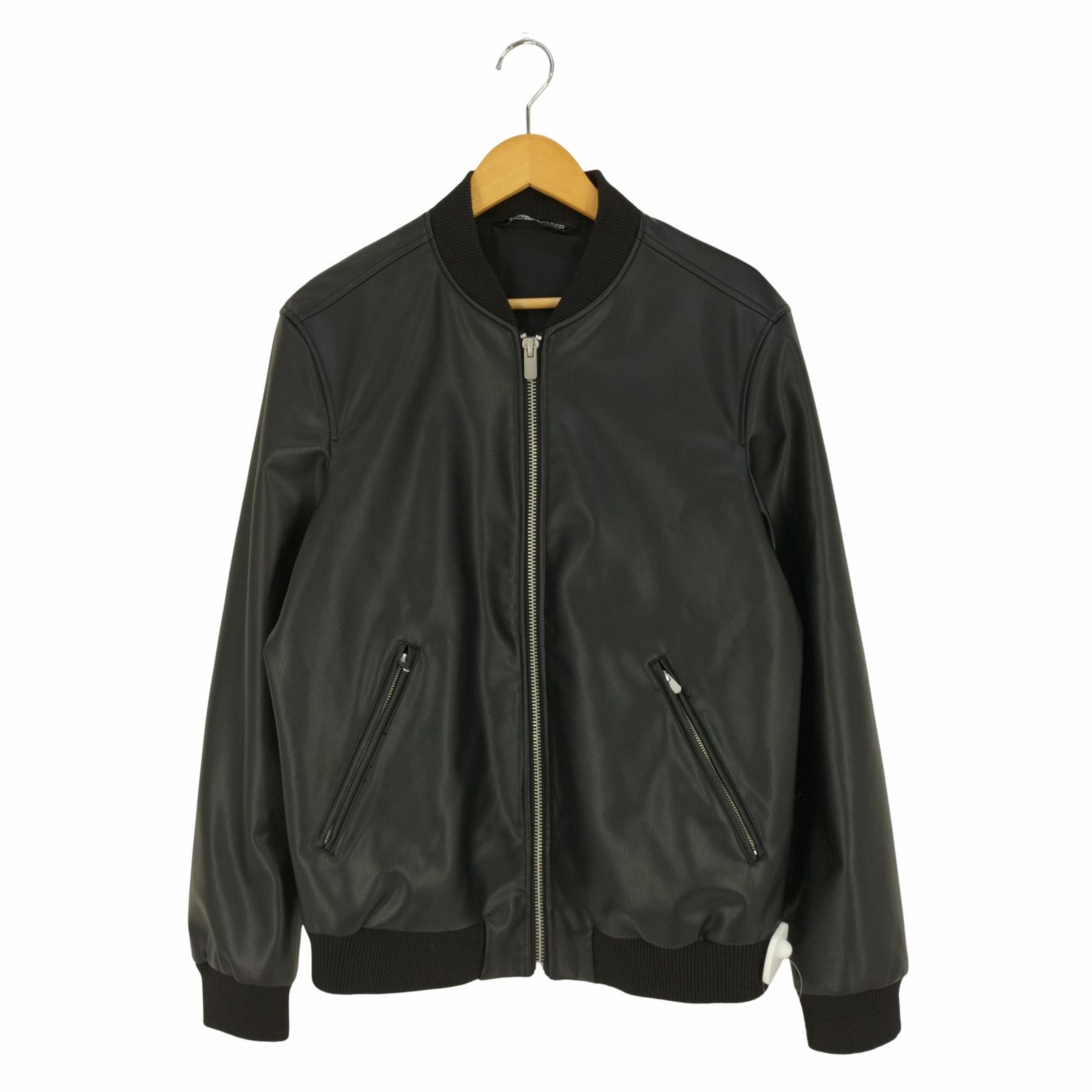 ザラ ZARA FAUX LEATHER BOMBER JACKET フェイクレザー ボンバー