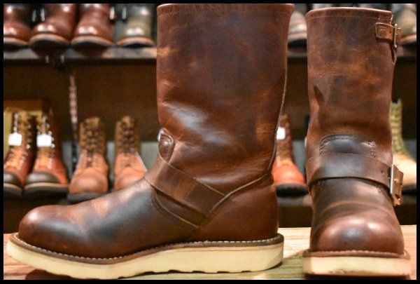 6D 07年 レッドウィング 2971 エンジニア 茶 カッパー ラフ＆タフ スチール無し ブラウン ブーツ redwing HOPESMORE FI479