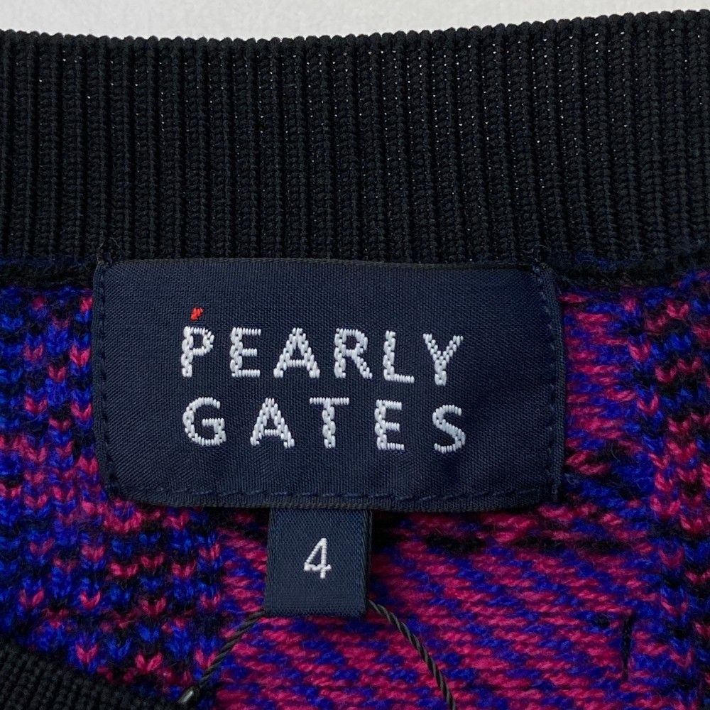 サイズ：4 PEARLY GATES パーリーゲイツ 2023年モデル ウール ニット セーター チェック柄 ブルー系 [240101265145]  ゴルフウェア メンズ ストスト - メルカリ