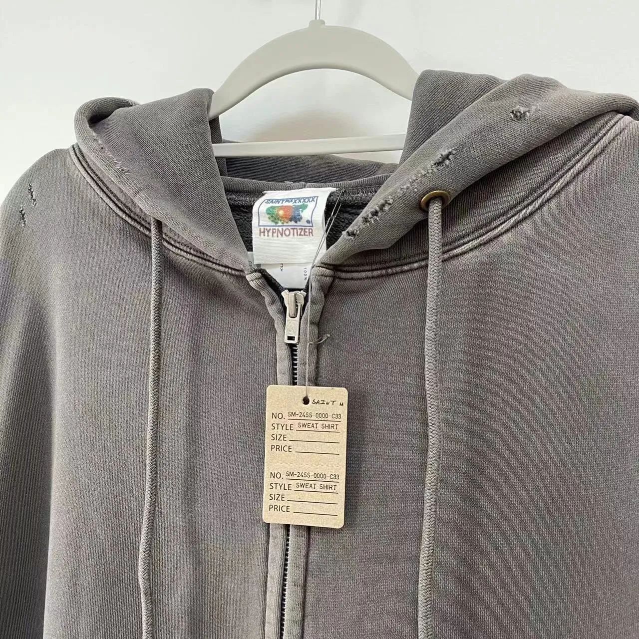 正規品!! セントマイケル ダメージ パーカー SAINT MICHAEL セントマイケル 23AW ZIP PARKA DAMAGE ダメージ