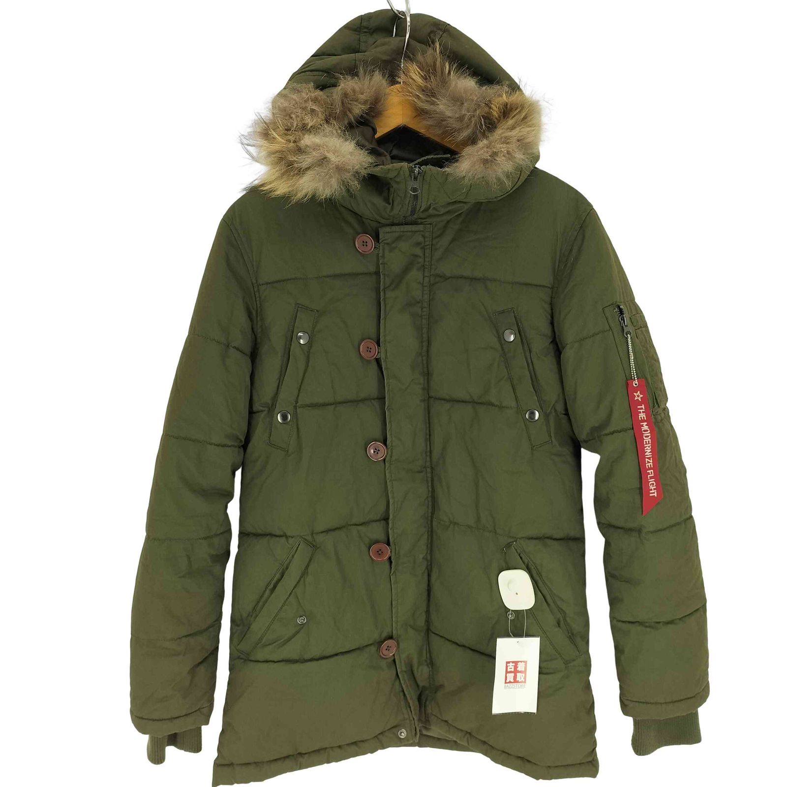 ベイクレスト BAYCREST N-3B型 リアルファー 2WAY ジップアップ ダウンジャケット メンズ import：M 