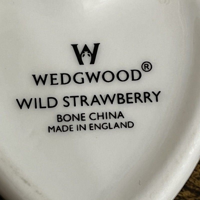 ウェッジウッド WEDGWOOD ヴィンテージ ワイルドストロベリー ハート柄 小物入れ 白 ホワイト