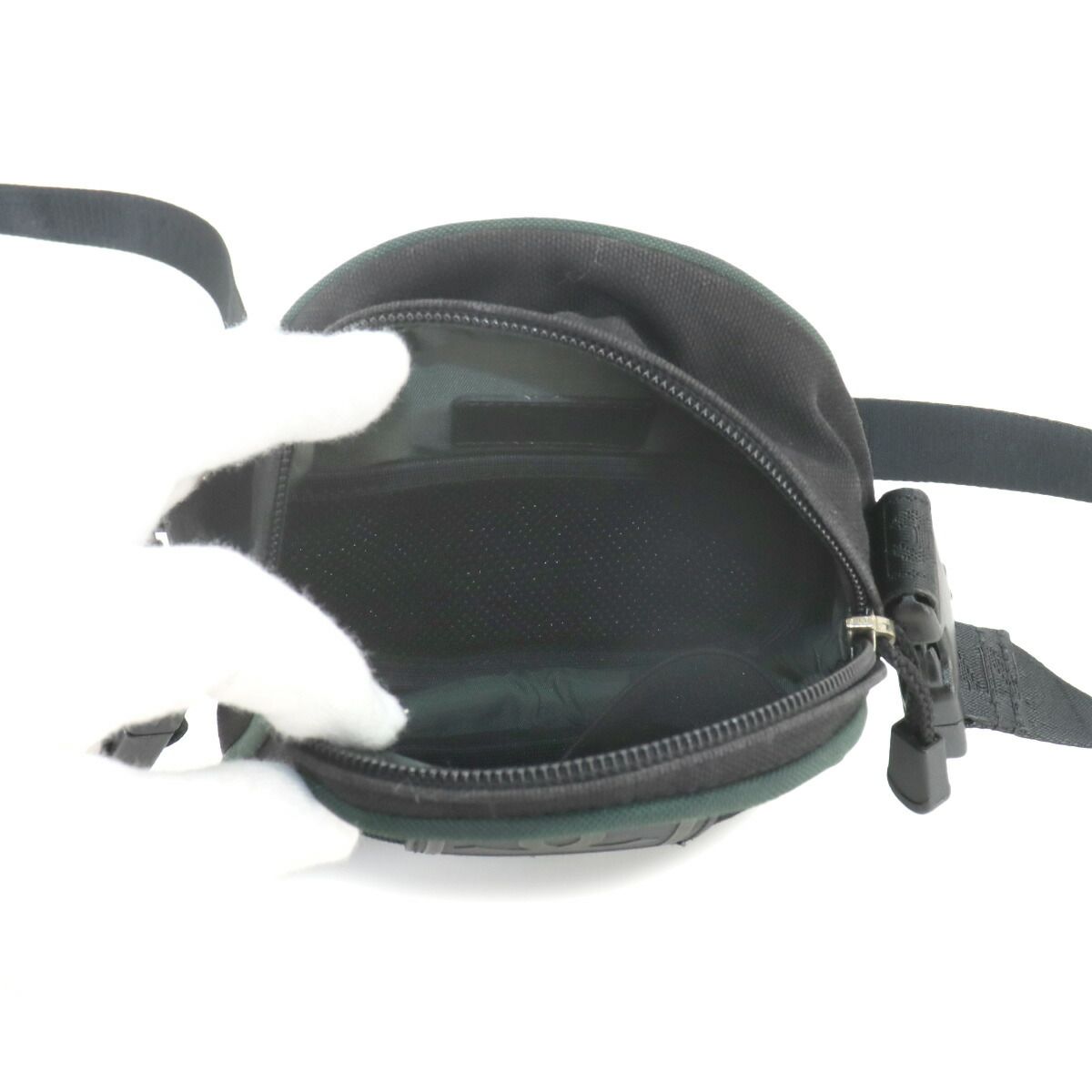 シャネル スポーツライン ショルダーバッグ キャンバス ブラック グリーン