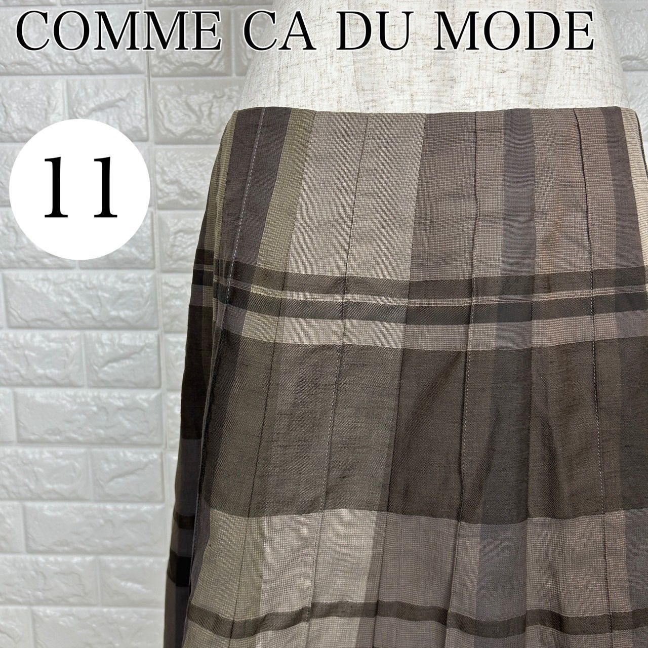 COMME CA DU MODE コムサデモード 11 チェック柄 フレアスカート 