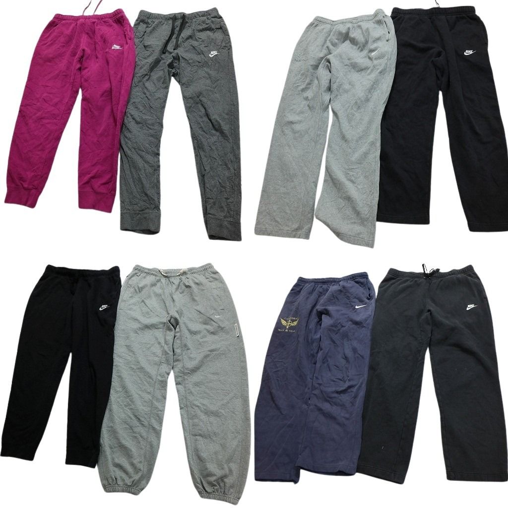 古着卸 まとめ売り ナイキ NIKE スウェット パンツ 8枚セット メンズ Ｌ ジョガーパンツ ワイド スウォッシュ 古着 NC0840