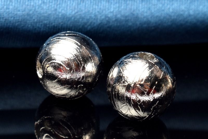 アルタイ隕石 メテオライト 18mm シルバーコーティング ビーズ 1個売り パワーストーン 天然石 _PRG2191-18 NEXPOTALLINN_EU