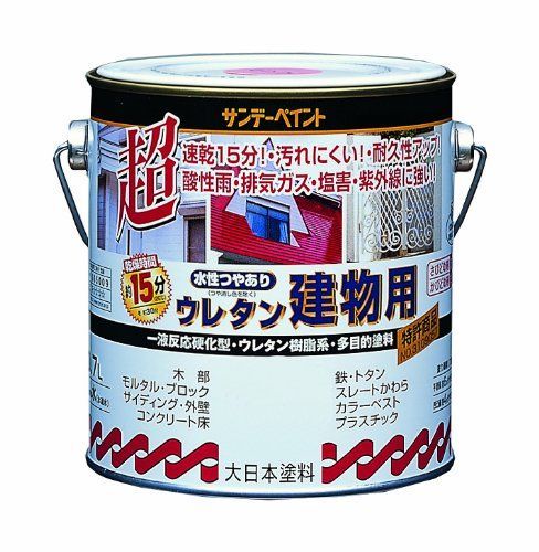 1.6L_ブラック サンデーペイント 水性つやありウレタン建物用 つや消し黒 1.6L
