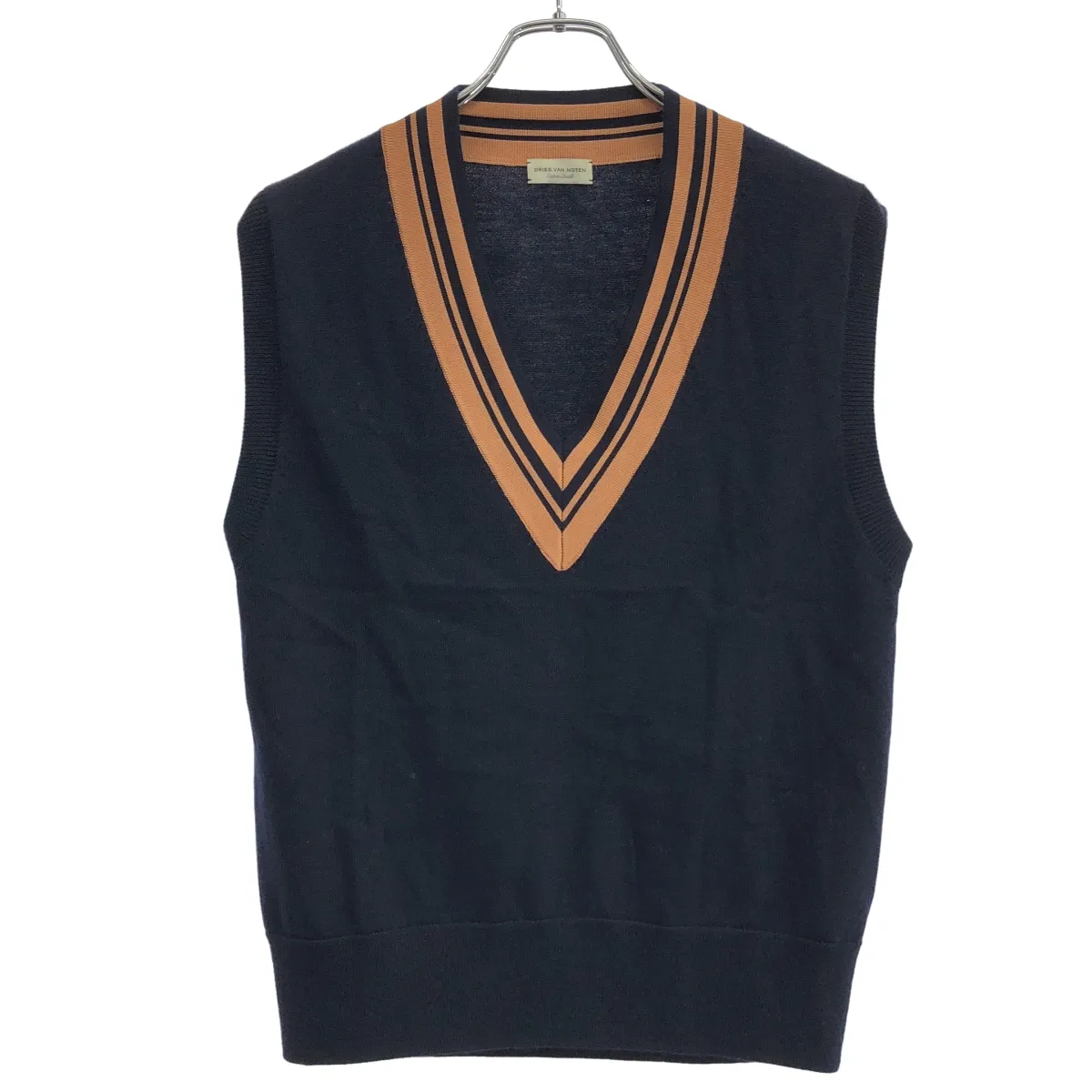 ドリスヴァンノッテン　ライカ期コットンジャガード織ベストジレカーキM ドリスヴァンノッテン ライカ期コットンジャガード織ベストジレ