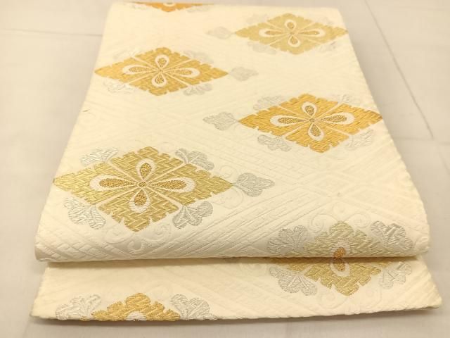 ［3143］袋帯 美品 瑞華花菱文 唐織 金銀糸 六通 正絹 着物 フォーマル 3143］袋帯 美品 瑞華花菱文 唐織 金銀糸 六通 正絹 着物