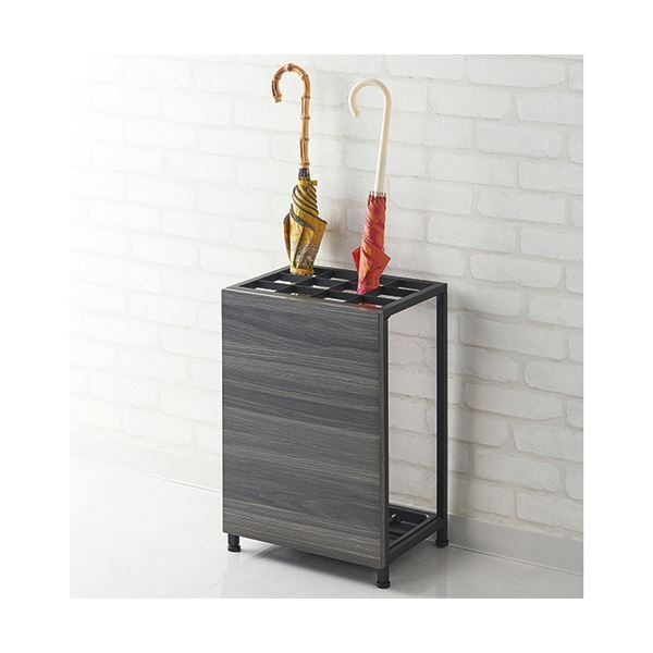 TANOSEE COZYINTERIORS 傘立て 12本用 ブラック&グレーウッド 1台