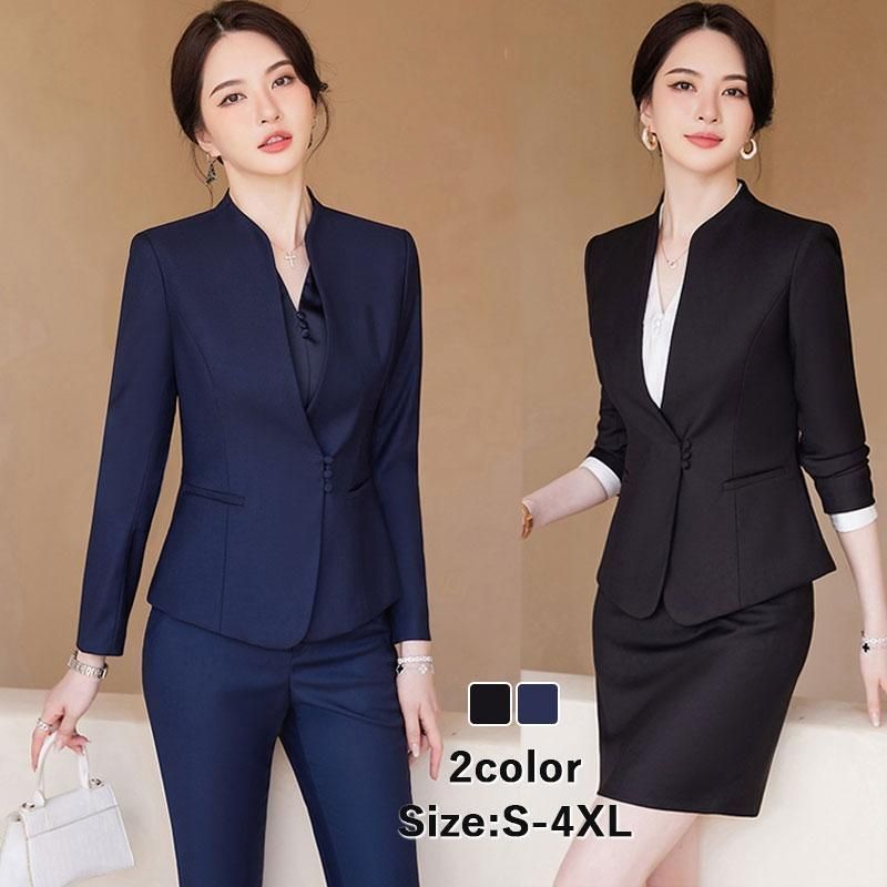 レディース3点セット スーツセット パンツセット チェック柄 20代30代