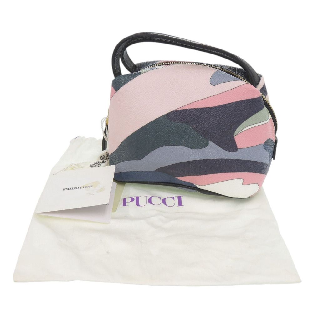 エミリオプッチ ミニハンドバッグ ポーチ キャンバス マルチカラー総柄 EMILIO PUCCI エミリオ プッチ ハンドバッグ ミニ トートバッグ