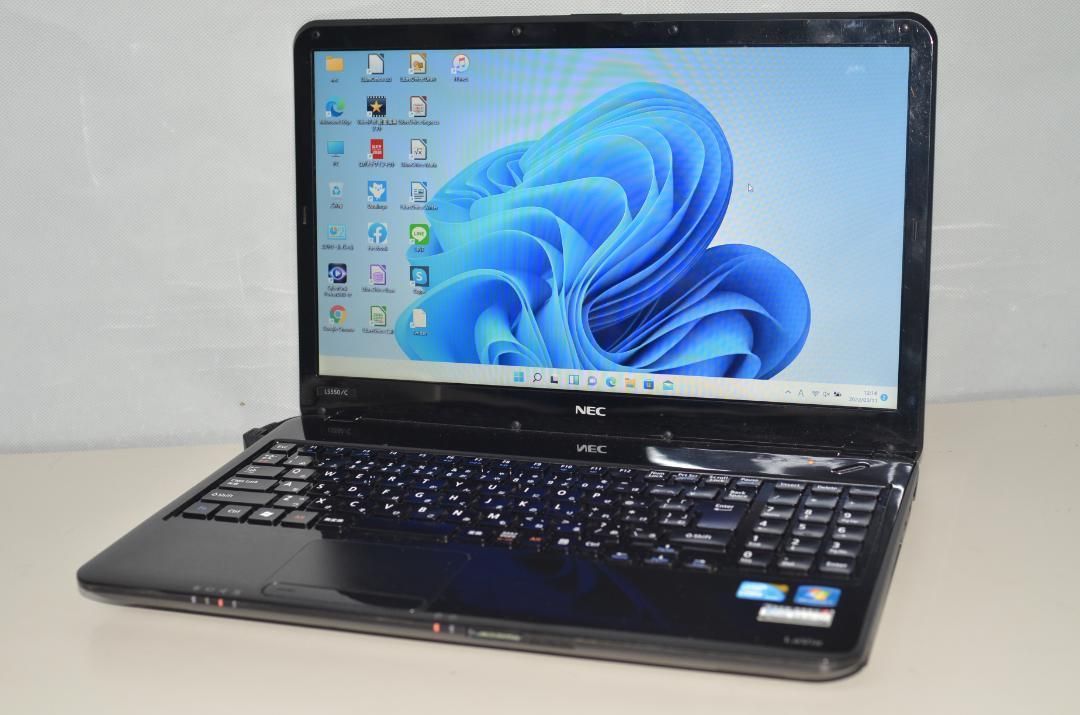 中古ノートパソコン Windows11+office 大容量HDD750GB NEC LS550/C 