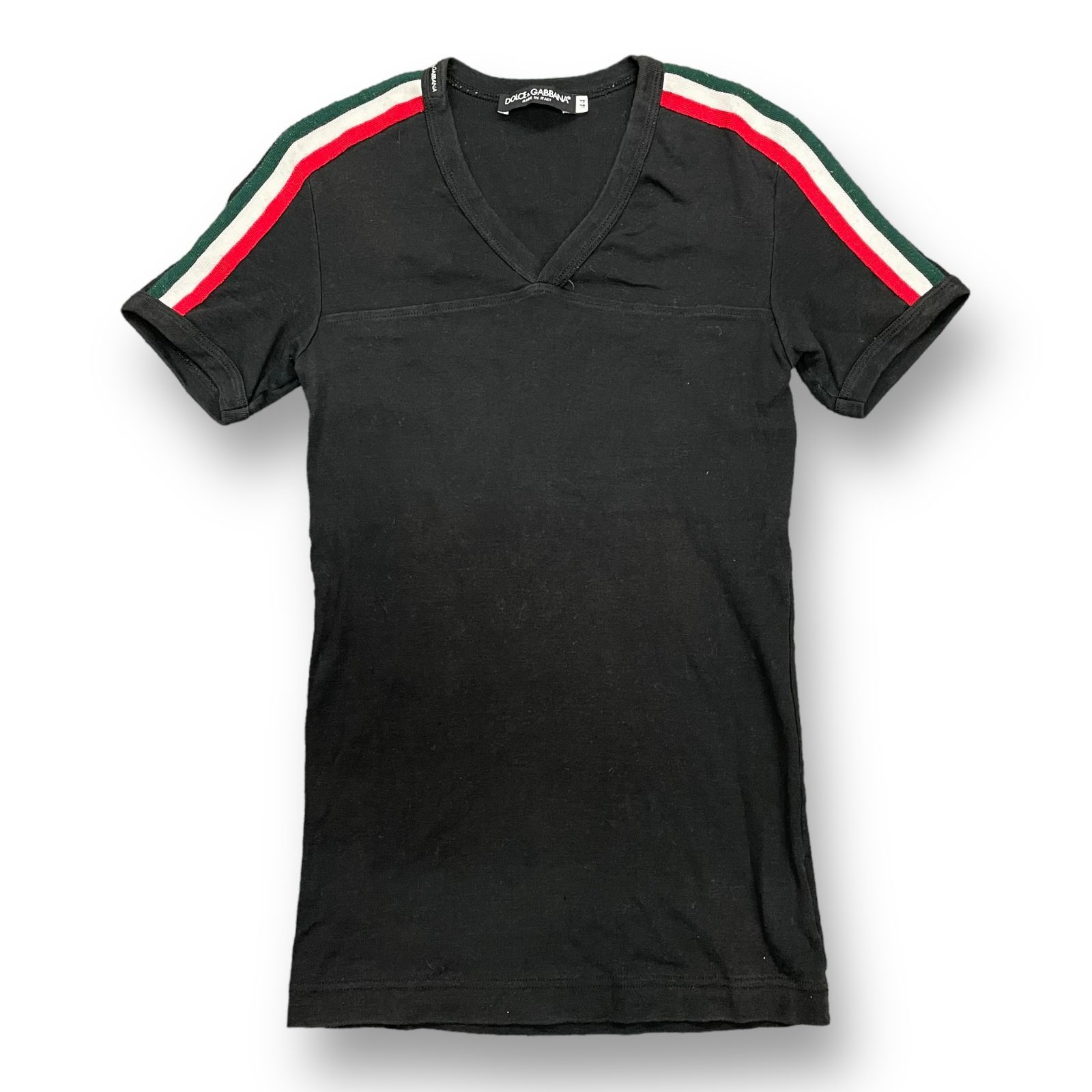 DOLCE & GABBANA 黒 Vネック tシャツ ドルチェ&ガッバーナ Dolce & Gabbana 黒 Vネック Tシャツ 44 - メルカリ