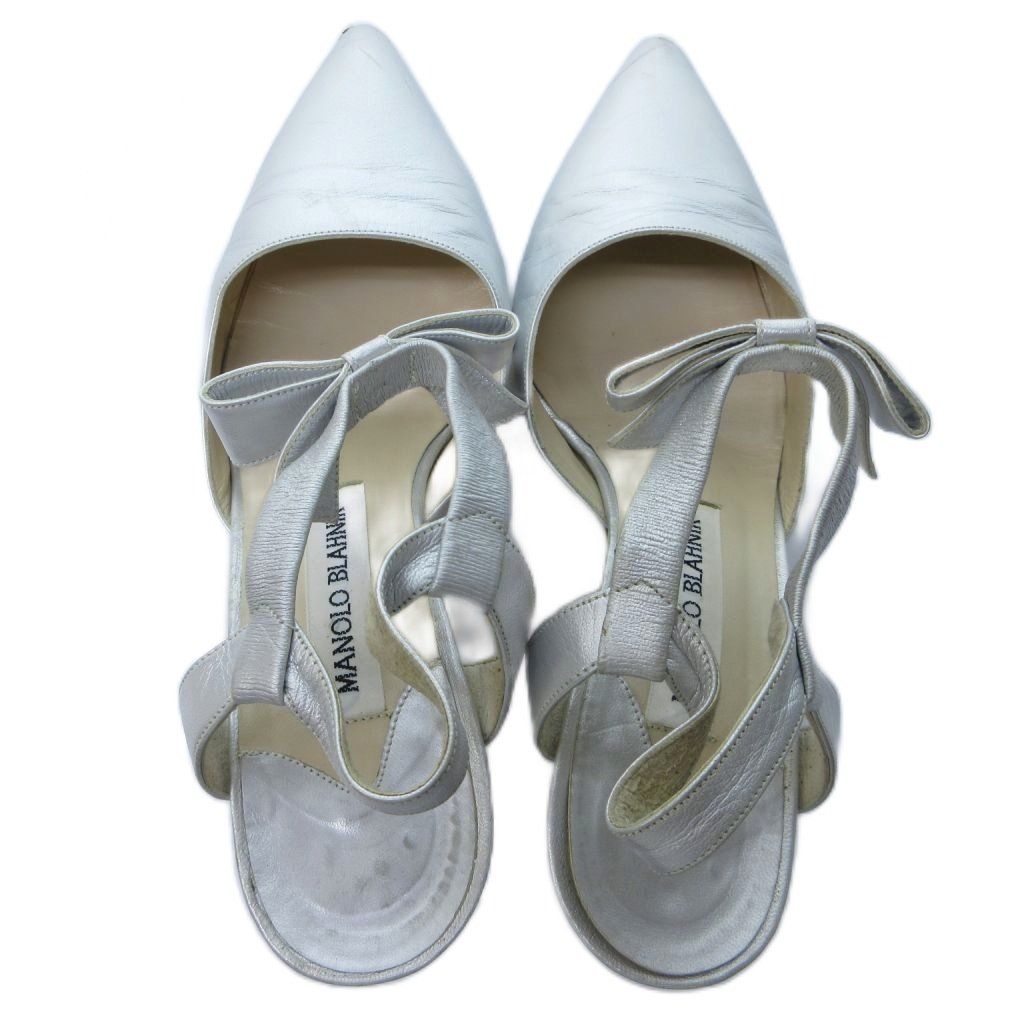 マノロブラニク MANOLO BLAHNIK サンダル ミュール ポインテッド