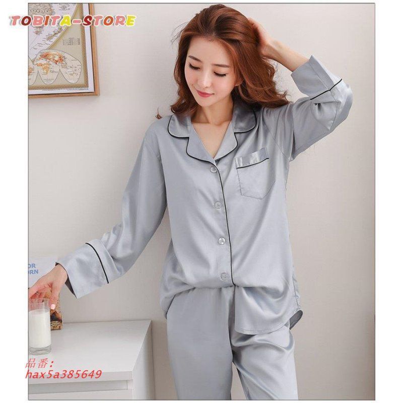 シルクパジャマ レディース 上下 3点セット セットアップ インナー 春 部屋着 長袖 大人 前開き ルームウェア 夏 キャミソール 冬 秋 hax5a385649 DECORATOM_COM_BR