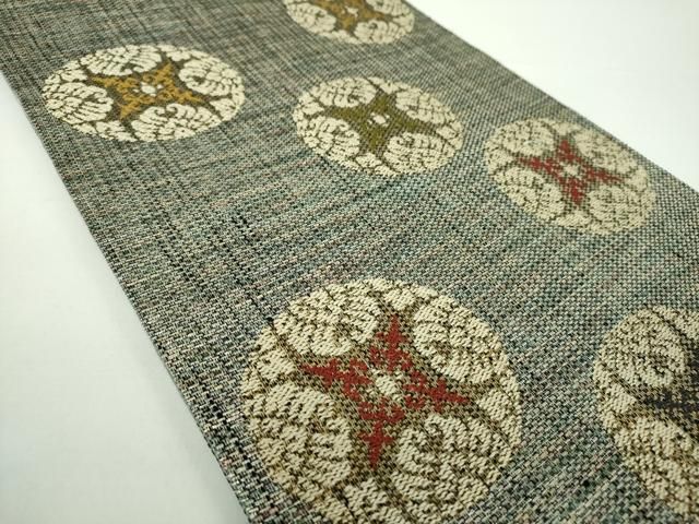 六通柄袋帯 唐織