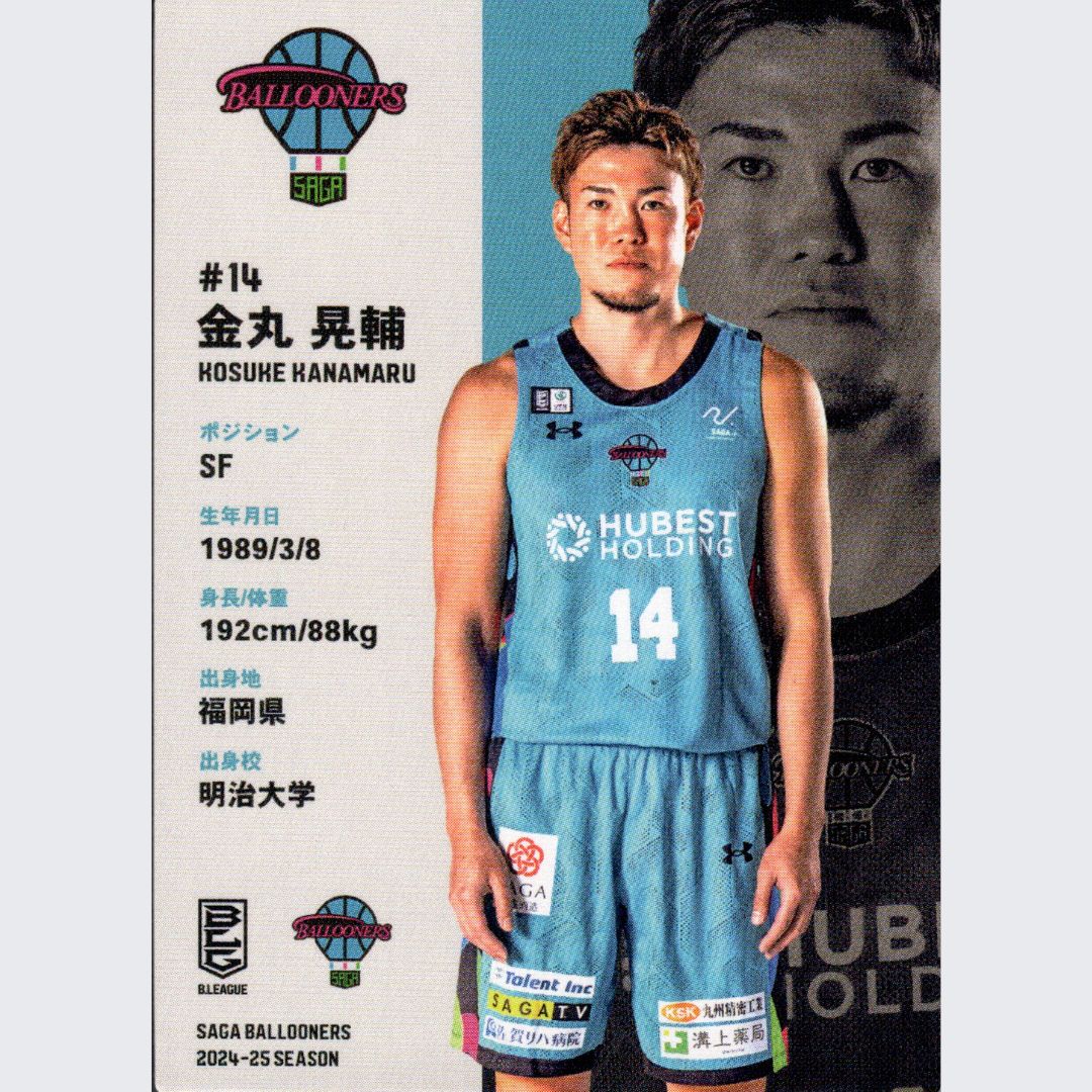 新品／非売品　　Wゆうき選手　＆　金丸晃輔　カード 金丸晃輔 佐賀バルーナーズ Bリーグカード リアルカード