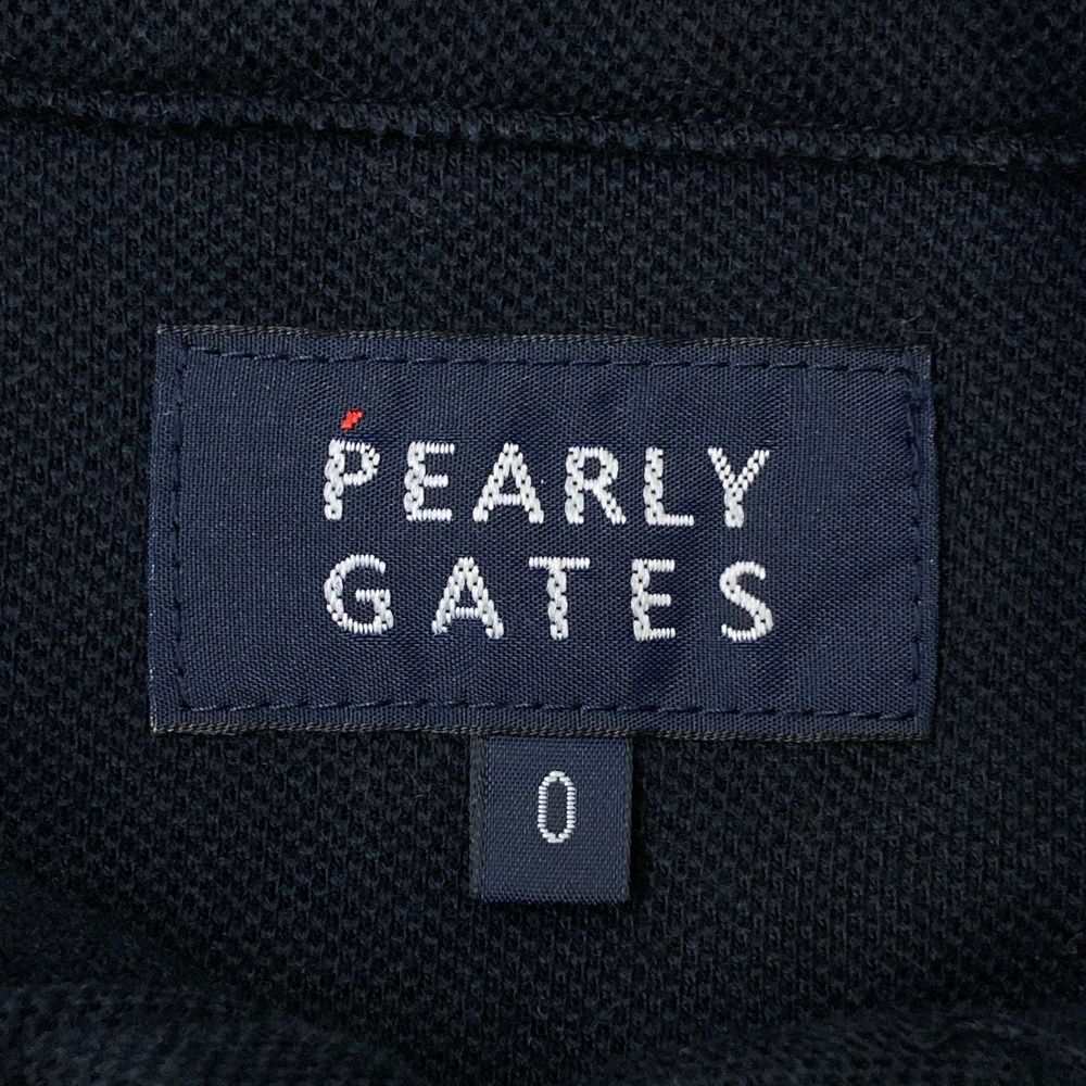 サイズ：0 PEARLY GATES パーリーゲイツ  長袖ポロシャツ  ネイビー系 [240101473375] ゴルフウェア レディース ストスト サイズ：0 PEARLY GATES パーリーゲイツ 長袖ポロシャツ
