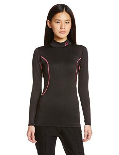 【新品・5営業日で発送】YONEX ヨネックス ヨネックス　ウィメンズハイネックナガソデシャツ　品番：ＳＴＢＦ１５１２　カラー：ブラック／ピンク（１８１）　サイズ：Ｓ