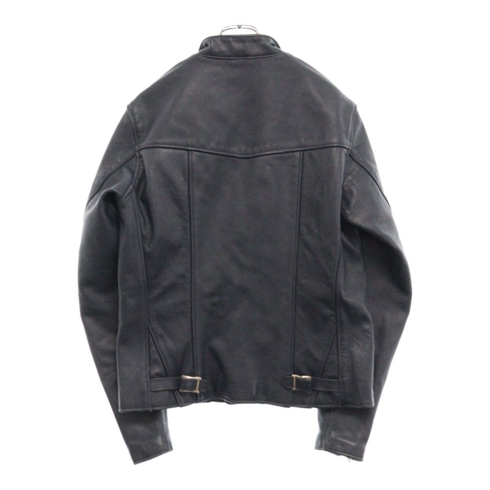 JAMESGROSEカウハイドバンドカラーダブルレザージャケット34黒